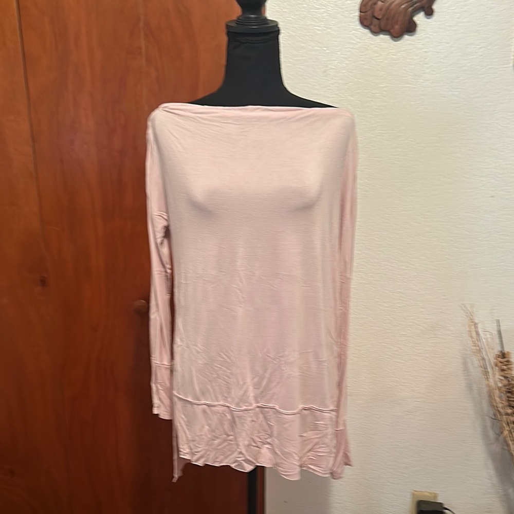 Free People Pink Tunic with Full Length Sleeves